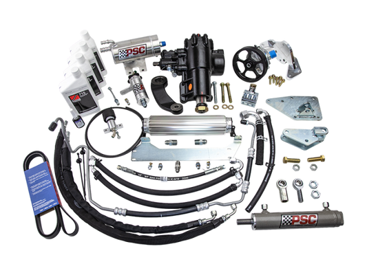 PSC Cylinder Assist™ Steering Kit for 2018-20 Jeep Wrangler JL 3.6L non-eTorque with OE Axle and OE Tie Rod